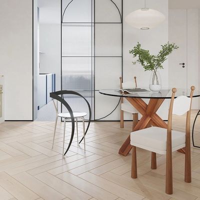 Home Arredamento Moderno Design Sedile morbido Legno agnello lana Sedile da pranzo Per soggiorno e hotel