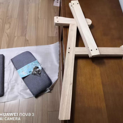 Moderne sedie da ristorante in pelle PU in legno massello per campioni di sala da pranzo all'interno del mobile domestico generale