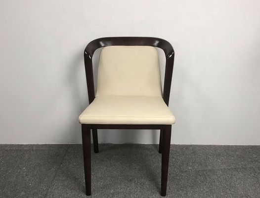 Sedie da ristorante Sedie da pranzo in legno massello con telaio in legno imbottito per il lusso moderno