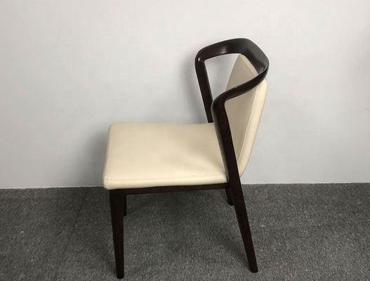 Sedie da ristorante Sedie da pranzo in legno massello con telaio in legno imbottito per il lusso moderno