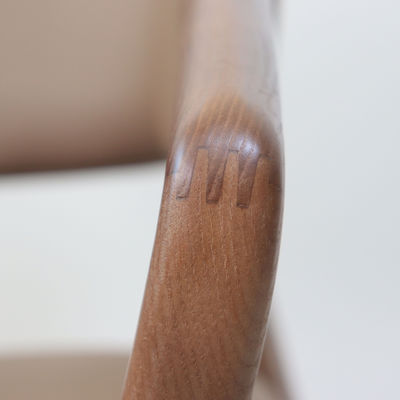 Posta Imballaggio Legno massello PU Pelle Sedile da pranzo per caffè e ristoranti in stile nordico