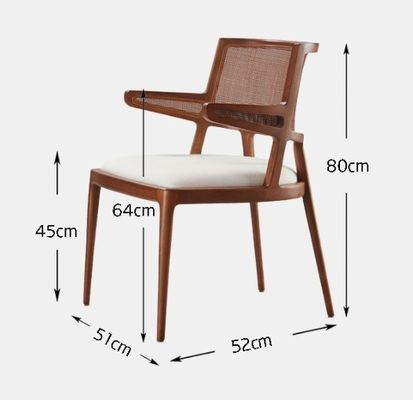 Arredamento moderno di sala da pranzo in legno per hotel di lusso Sedie da rattan moderne per ristoranti