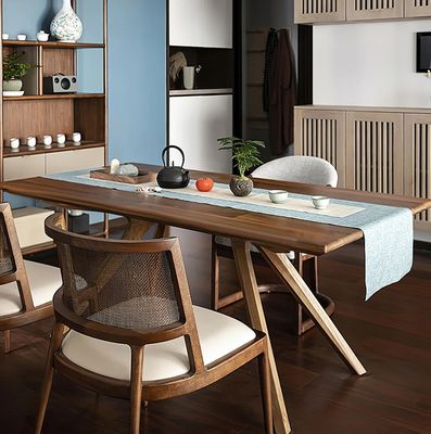 Arredamento moderno di sala da pranzo in legno per hotel di lusso Sedie da rattan moderne per ristoranti