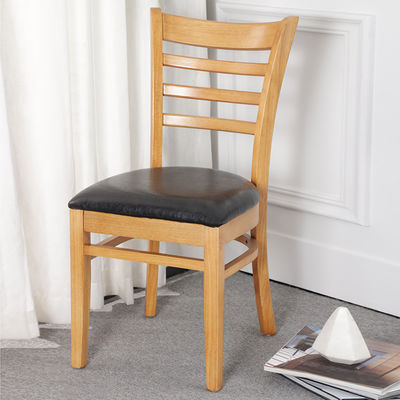 Sedie da pranzo in legno naturale senza braccio marrone/noce W39*D42*H75CM per hotel e ristoranti in stile nordico