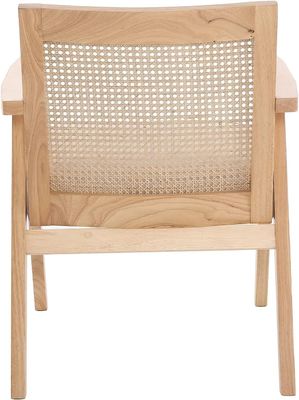 Sedie in legno per soggiorno e hotel Moderno design Sedile morbido Sedile da pranzo in legno massello di rattan