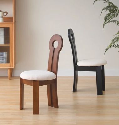 Arredamento alberghiero Ristorante Comodo Sedile da pranzo in legno massello con cuscino in tessuto W40*D47*H90CM