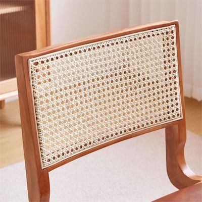 Hotel Restaurant Nordic Sedile da pranzo in legno con sedile in rotino e finitura in nitrolacque