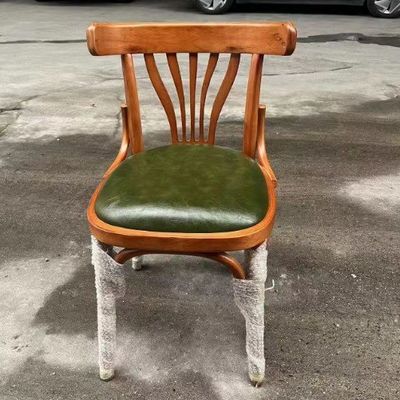 Sedie in legno di design moderno con sedile a sbalzo e rivestimento in pelle in PU in stile nordico