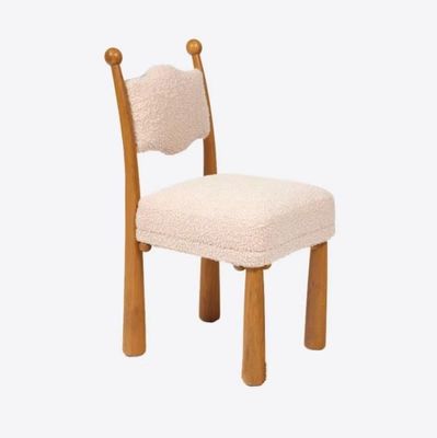 Disegno nordico francese Moderno Legno massello Un posto Lappone lana Sala da pranzo Sedie di legno