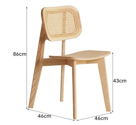 Seduta da pranzo in legno massello con design in rotino pieghevole Un' aggiunta classica al tuo ristorante