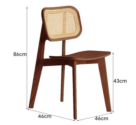 Seduta da pranzo in legno massello con design in rotino pieghevole Un' aggiunta classica al tuo ristorante