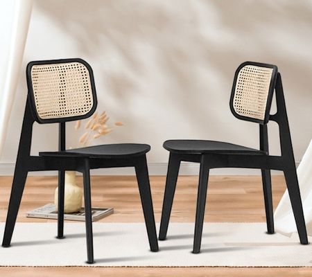 Seduta da pranzo in legno massello con design in rotino pieghevole Un' aggiunta classica al tuo ristorante