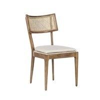 Arredamento moderno per ristoranti con retro in rotino Sedile da pranzo in legno con rivestimento in tessuto