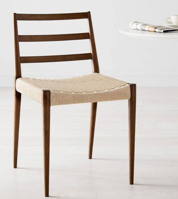 Cornice in legno massello Disegni personalizzati Hotel vintage Sedile da pranzo a cordone tessuto per eventi