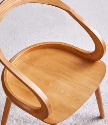 Arredamento per ristoranti Sedile da pranzo in legno massello moderno con finitura cerisa e design nordico