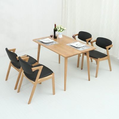 Arredamento per la casa Moderno Sedile da pranzo in legno massello naturale Per ristorante Sedile nordico Arredamento per la sala da pranzo