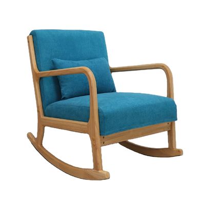 Cornice in legno massello di metà secolo Moderno di velluto tessuto di sofà a dondolo sedia per il lusso stile di design salotto