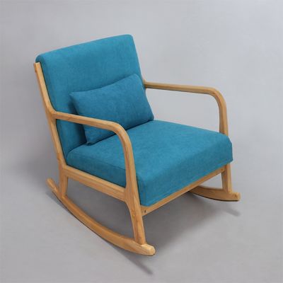 Cornice in legno massello di metà secolo Moderno di velluto tessuto di sofà a dondolo sedia per il lusso stile di design salotto