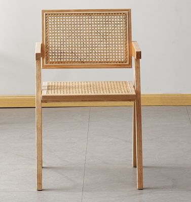 Mobili alberghieri e ristoranti Hot Nordic Solid Wood Sedie da pranzo con schienale in rotino imbottito in grande domanda