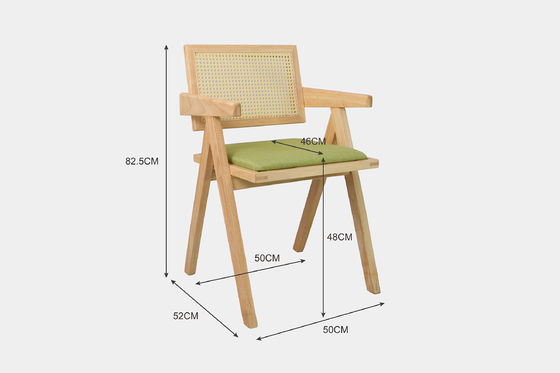 Mobili alberghieri e ristoranti Hot Nordic Solid Wood Sedie da pranzo con schienale in rotino imbottito in grande domanda