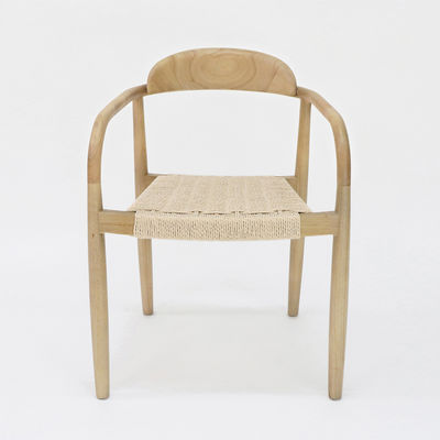 W55*D54*H76CM Arredamento per la casa di design moderno Sedile da pranzo in legno massello tessuto a mano