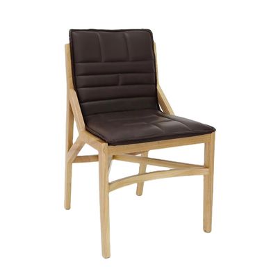 Servizio OEM accettato Moderna sedia da pranzo in cuoio PU per mobili in legno massello