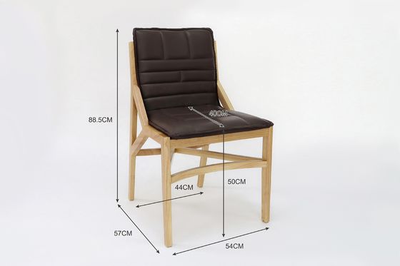 Servizio OEM accettato Moderna sedia da pranzo in cuoio PU per mobili in legno massello