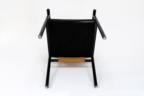 Stile di design moderno Cornice di legno sella marrone pelle mobili da pranzo salone di svago Accento poltrone