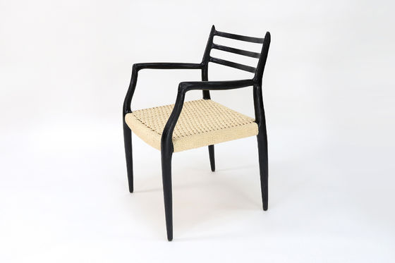 Poltrona da braccio in legno in stile giapponese Poltrona da pranzo in carta tessuta in stile industriale nordico giapponese per mobili per la casa