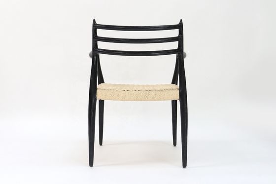 Poltrona da braccio in legno in stile giapponese Poltrona da pranzo in carta tessuta in stile industriale nordico giapponese per mobili per la casa