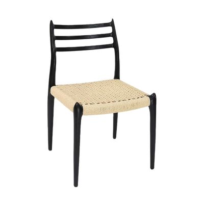 Sedie in legno massello senza braccia Comfort Sala da pranzo Soggiorno Sedie a corda Mobili con NO piegate