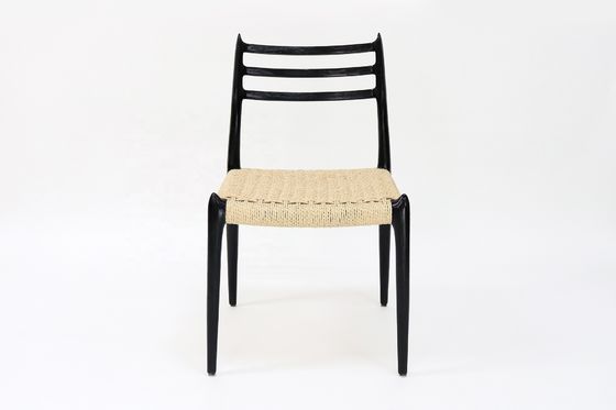 Sedie in legno massello senza braccia Comfort Sala da pranzo Soggiorno Sedie a corda Mobili con NO piegate