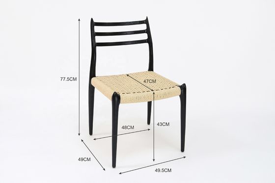 Sedie in legno massello senza braccia Comfort Sala da pranzo Soggiorno Sedie a corda Mobili con NO piegate