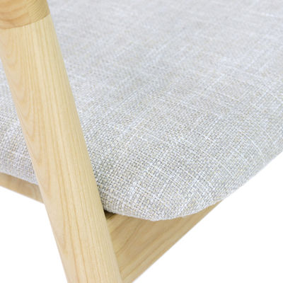 Arredamento per la casa moderna Nitrolacquer Finish Sedile da pranzo in legno con rivestimento in tessuto