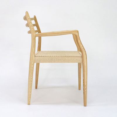 Arredamento per uffici Sedia da pranzo in legno massello con finitura in nitrolacque in stile nordico