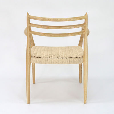 Arredamento per uffici Sedia da pranzo in legno massello con finitura in nitrolacque in stile nordico