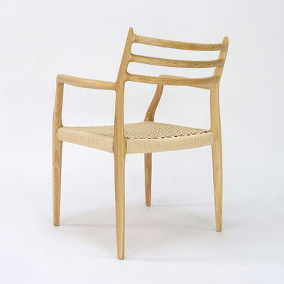 Arredamento per uffici Sedia da pranzo in legno massello con finitura in nitrolacque in stile nordico