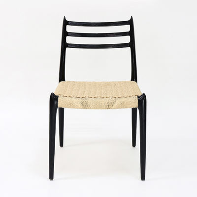 Sedie da pranzo in legno di cordone artigianale in legno massello naturale per mobili