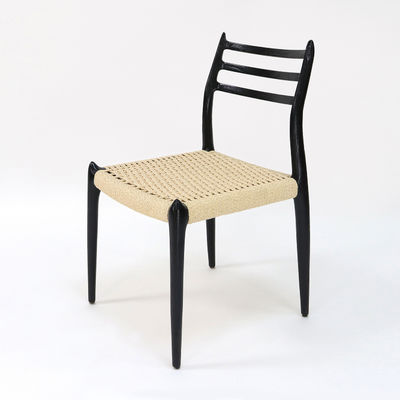 Sedie da pranzo in legno di cordone artigianale in legno massello naturale per mobili