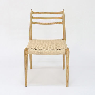 Sedie da pranzo a corda intessute a mano per ristoranti di legno massello e costruzioni in legno di cenere/gomma
