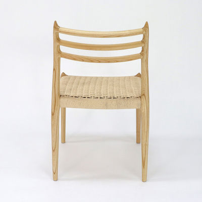 Sedie da pranzo a corda intessute a mano per ristoranti di legno massello e costruzioni in legno di cenere/gomma