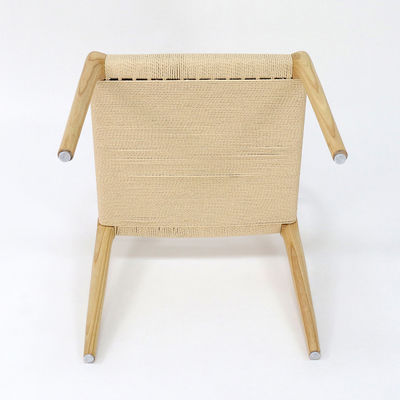 Sedie da pranzo a corda intessute a mano per ristoranti di legno massello e costruzioni in legno di cenere/gomma