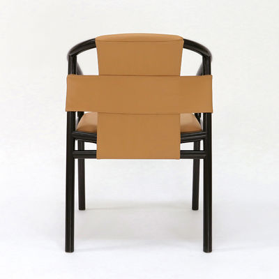 Vintage Luxury Artistic Customized PU Leather Upholstery Solid Wood Seduta da pranzo per ristorante Specifico