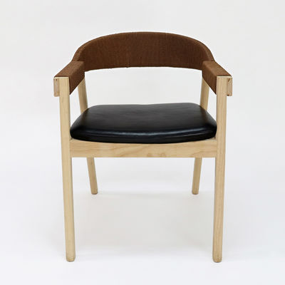 Servizi di svago Sedile da pranzo in legno massello per ristoranti Cordone tessuto a mano Semplicità generale Arredamento per la casa