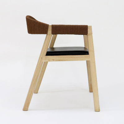 Servizi di svago Sedile da pranzo in legno massello per ristoranti Cordone tessuto a mano Semplicità generale Arredamento per la casa