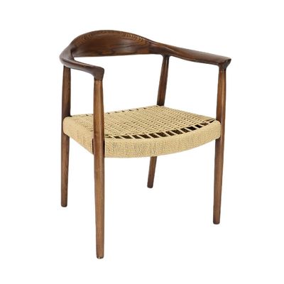 Sedile Kennedy per braccio in stile nordico moderno Presidente in legno massello Sedile da pranzo per ristoranti e caffè