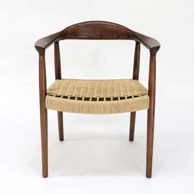 Sedile Kennedy per braccio in stile nordico moderno Presidente in legno massello Sedile da pranzo per ristoranti e caffè