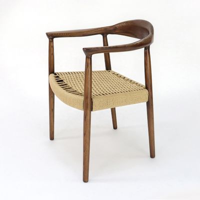 Sedile Kennedy per braccio in stile nordico moderno Presidente in legno massello Sedile da pranzo per ristoranti e caffè