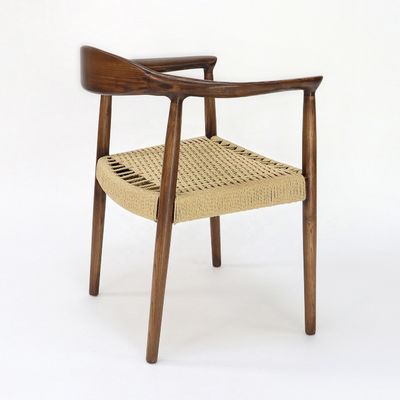 Sedile Kennedy per braccio in stile nordico moderno Presidente in legno massello Sedile da pranzo per ristoranti e caffè