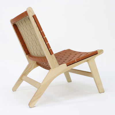 Moderno design Nordic Luxury Lounge Chair PU pelle in legno massello Divano per il tempo libero Set per il soggiorno Disegni personalizzati